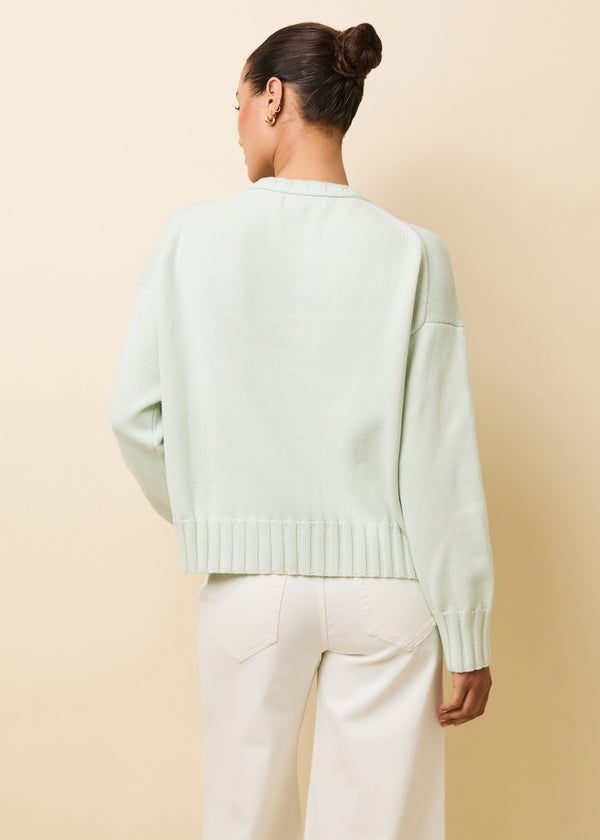 Solid & Striped Reva Cotton Sweater Mint