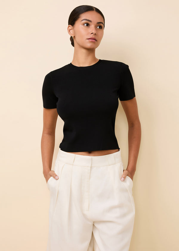 solid & striped Riada T-Shirt Noir