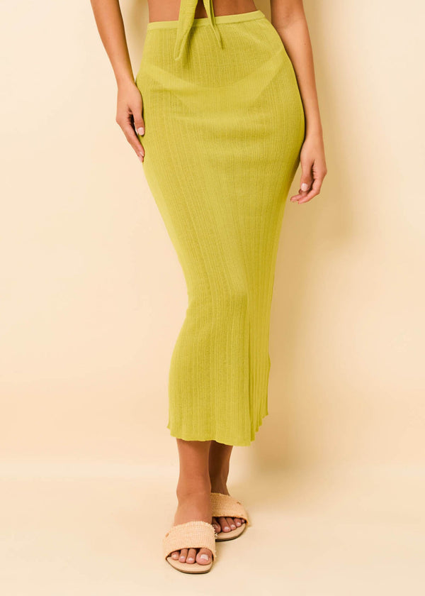 solid & striped Rianne Skirt Paper Knit Guava