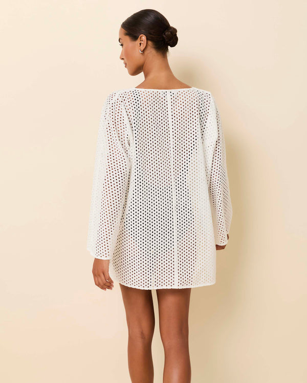 Solid & Striped Samara Tunic Baby Eyelet Optic White