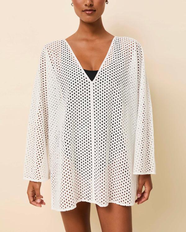 Solid & Striped Samara Tunic Baby Eyelet Optic White