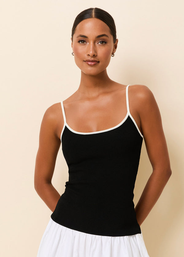 solid & striped Selena Tank Noir / Brule