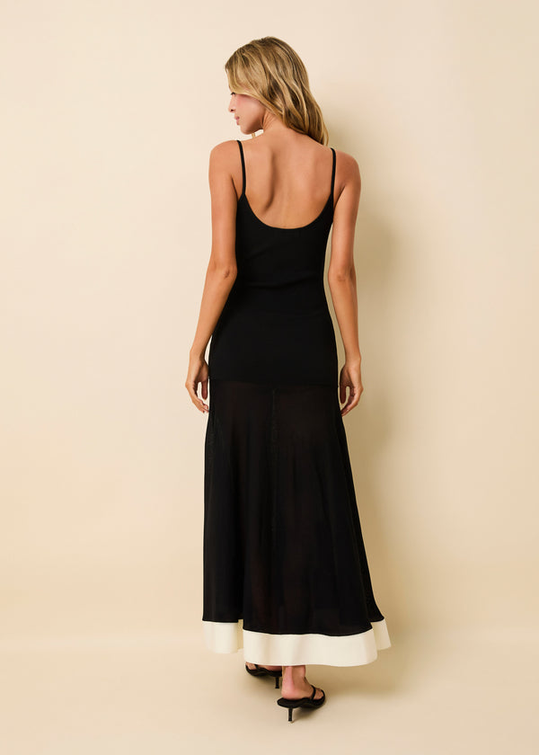 Solid & Striped Tess Dress Noir / Brule