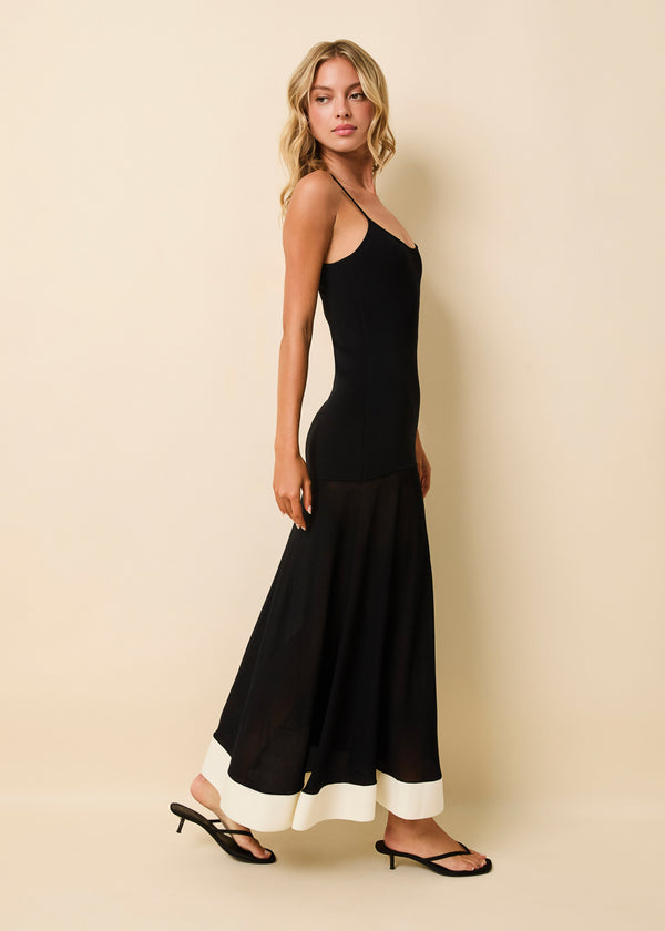 Solid & Striped Tess Dress Noir / Brule