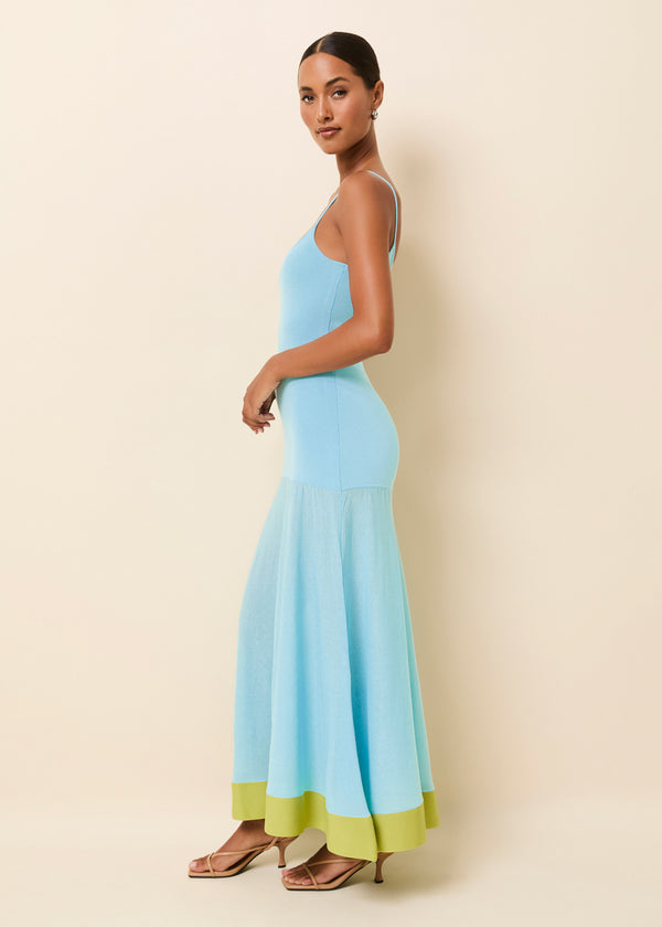 Solid & Striped Tess Dress Ocean Mist / Sour Apple