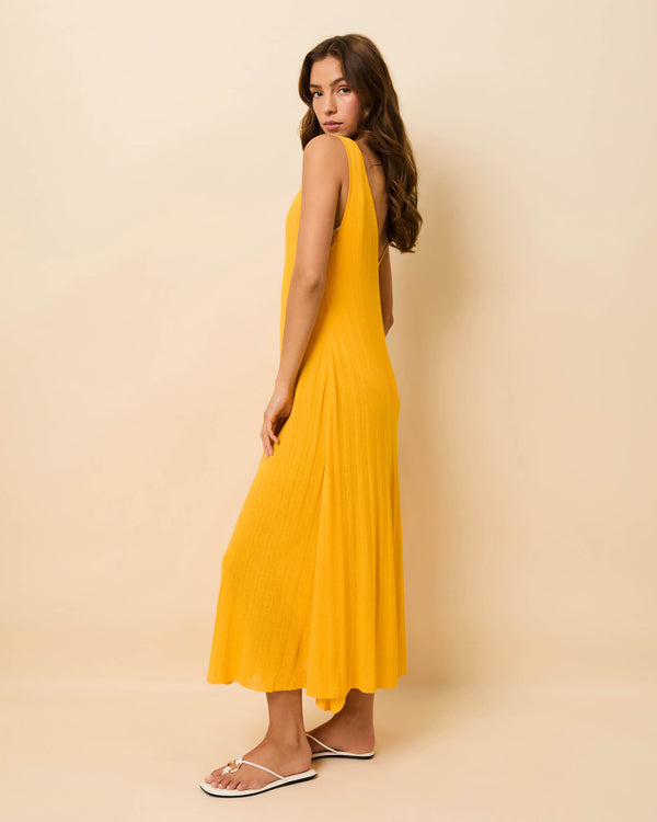 Solid & Striped Velmira Dress Paper Knit Pineapple