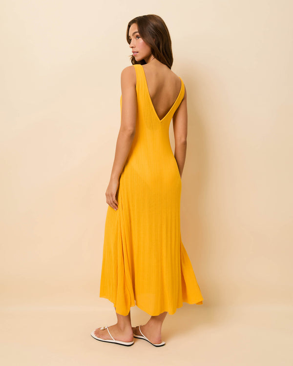 Solid & Striped Velmira Dress Paper Knit Pineapple