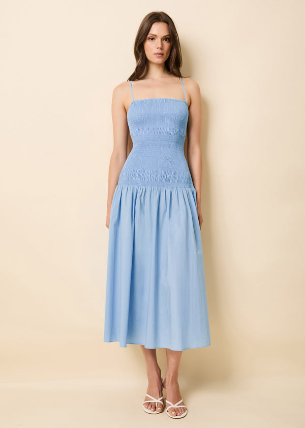 Solid & Striped Vida Dress Poplin Open Water