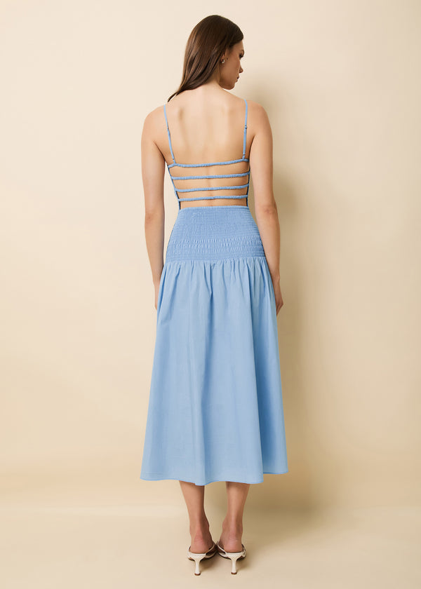 Solid & Striped Vida Dress Poplin Open Water