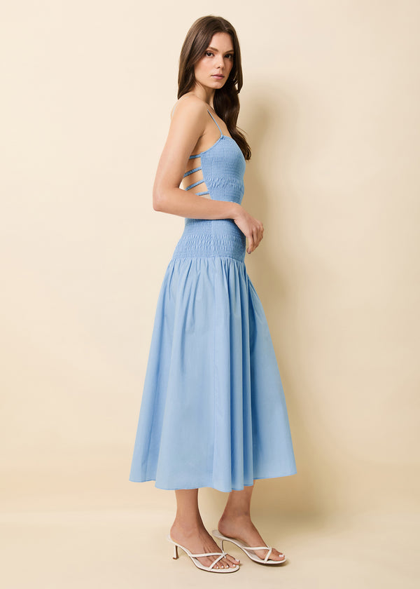 solid & striped Vida Dress Poplin Open Water