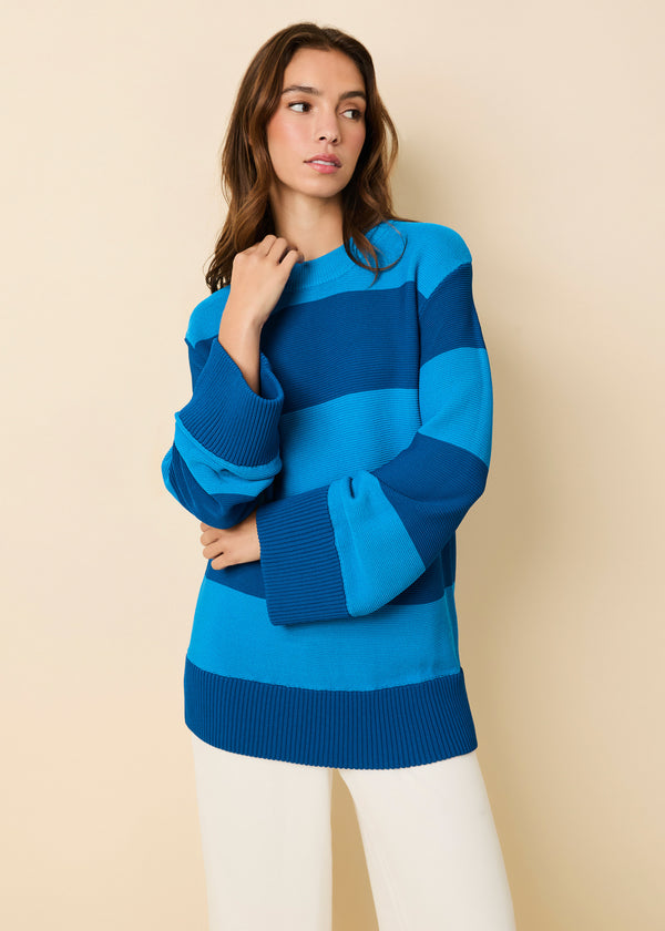 Solid & Striped Tate Sweater Rugby Stripe Cosmic Blue