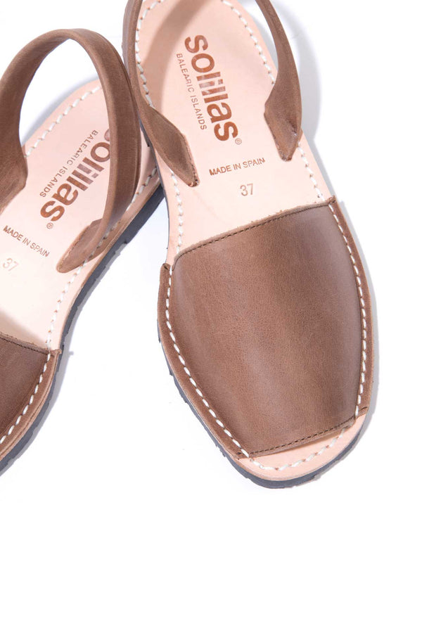 Solillas BOHEMIA - Original Menorcan Sandals In Brown Distressed Leather