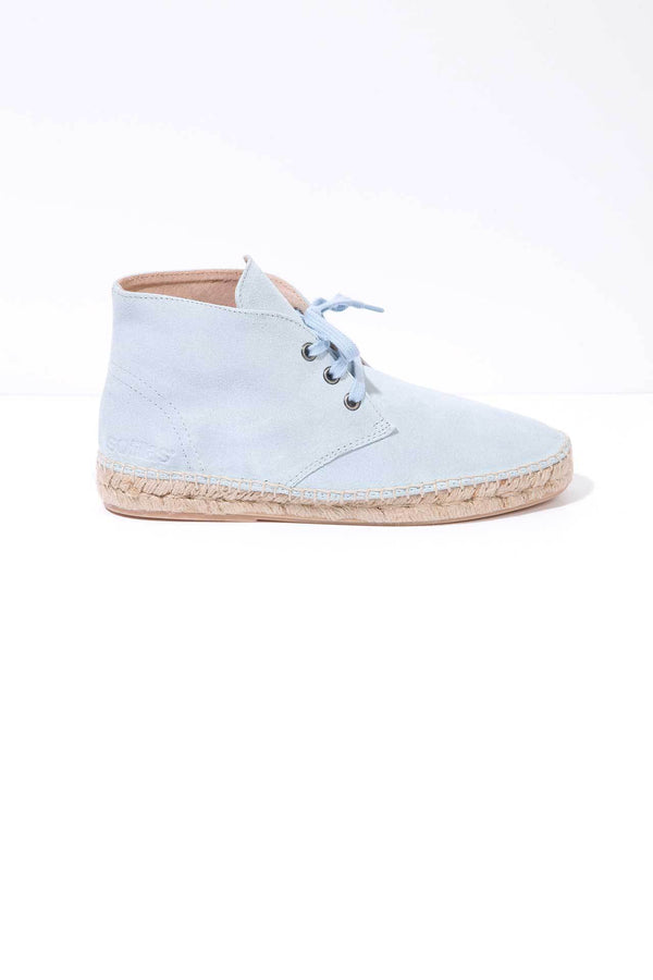 Solillas BRISA - Espadrille Ankle Boots In Baby Blue Suede