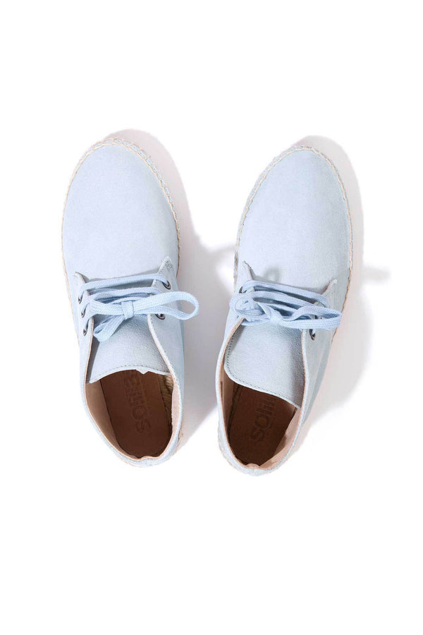 Solillas BRISA - Espadrille Ankle Boots In Baby Blue Suede
