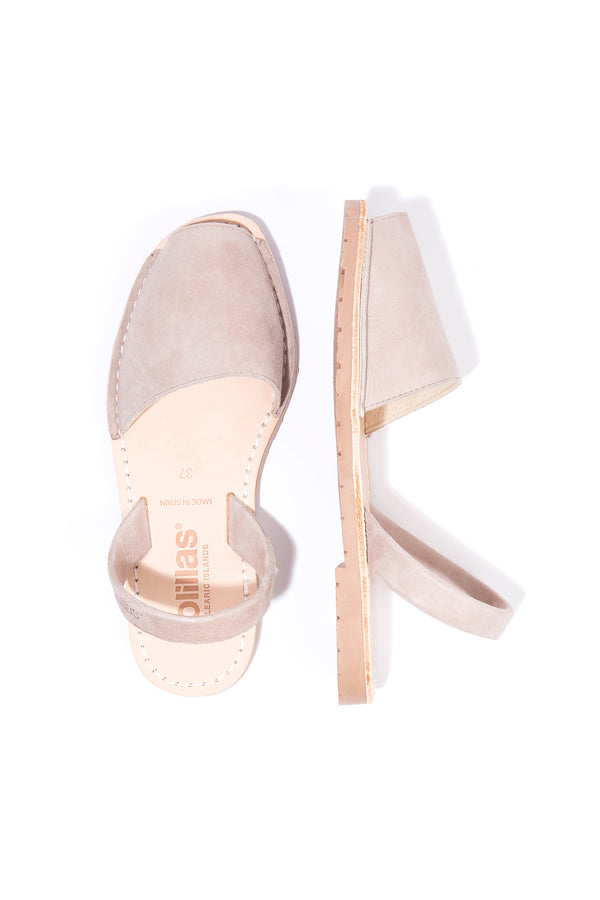 Solillas CALMA - Original Menorcan Sandals In Taupe Suede Leather