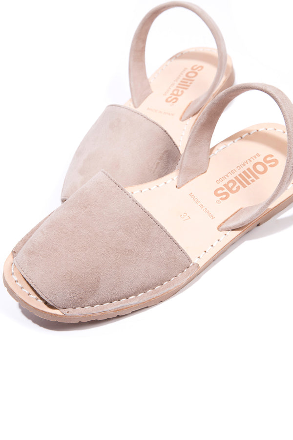 Solillas CALMA - Original Menorcan Sandals In Taupe Suede Leather
