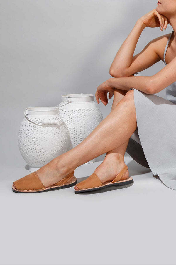 solillas Cuero - Original Menorcan Sandals In Tan Nubuck Leather