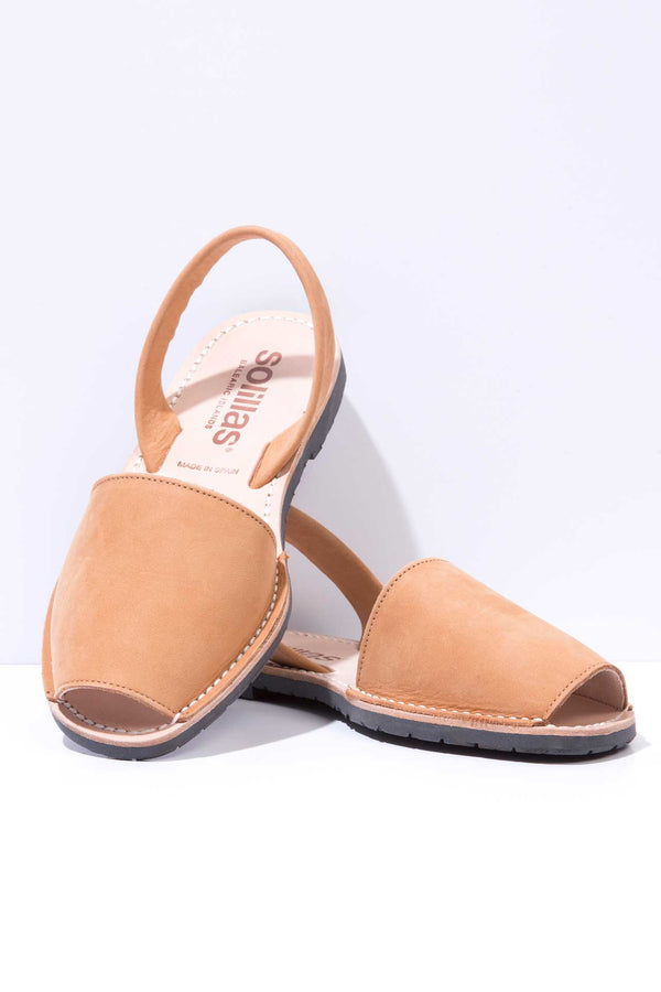 solillas Cuero - Original Menorcan Sandals in Tan Nubuck Leather