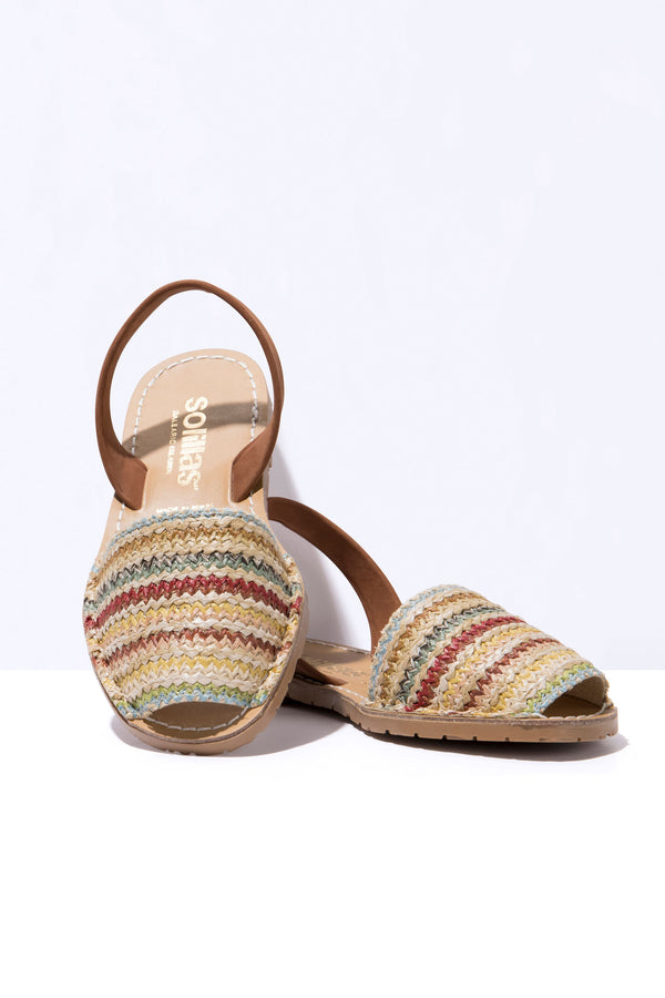 Solillas CUEVA - Woven Textile & Leather Menorcan Sandals