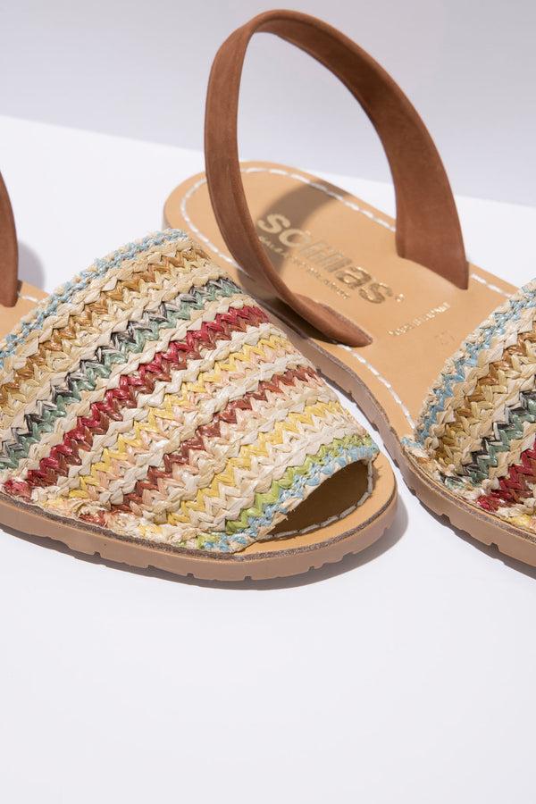 Solillas CUEVA - Woven Textile & Leather Menorcan Sandals