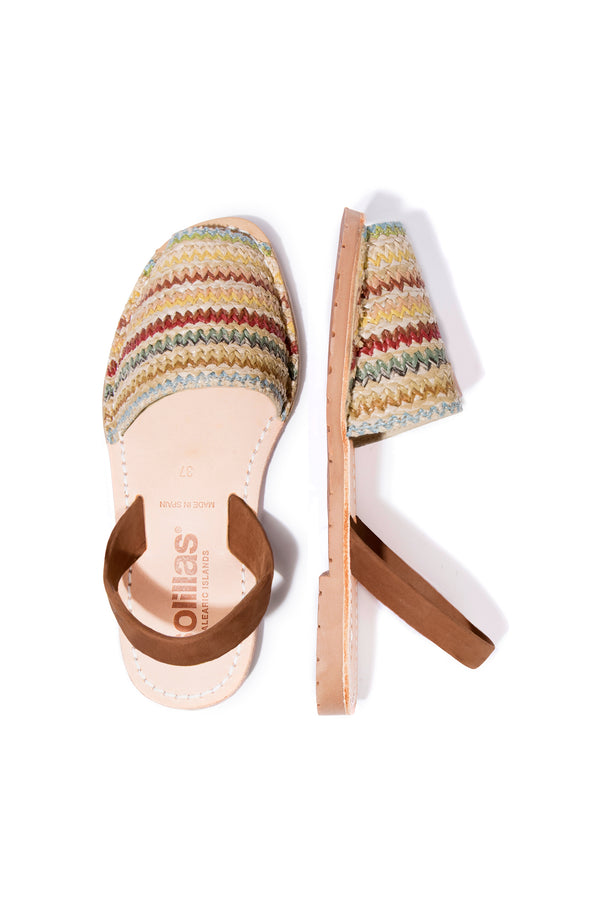 solillas CUEVA - Woven Textile & Leather Menorcan Sandals