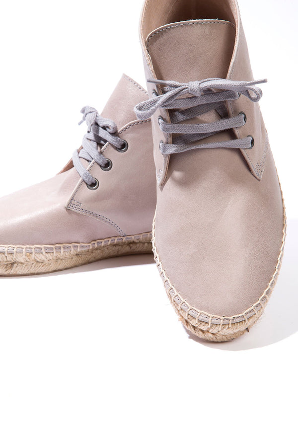 Solillas GRANITO - Espadrille Ankle Boots In Grey Leather