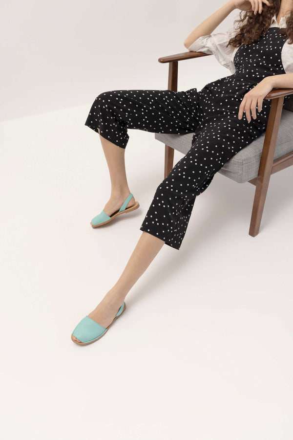 Solillas LAGO ORIGINAL - Turquoise Leather Menorcan Sandals