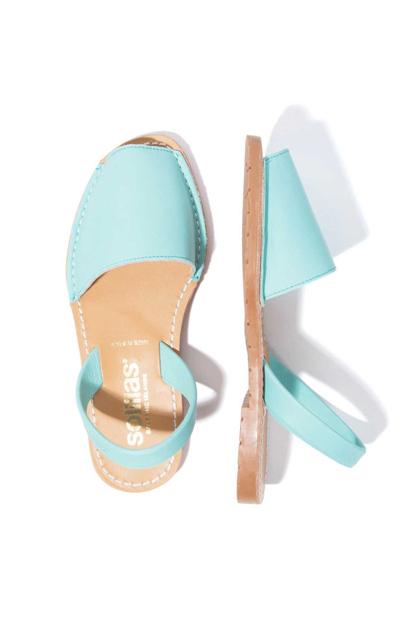 Solillas LAGO ORIGINAL - Turquoise Leather Menorcan Sandals