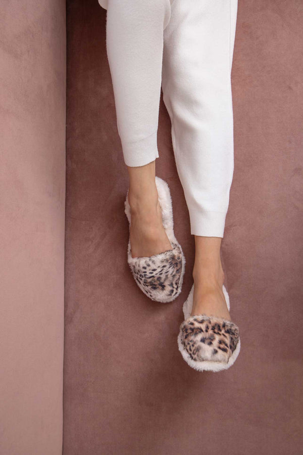 Solillas LEOPARDO CASA - Leopard Fluffy Balearic Slippers