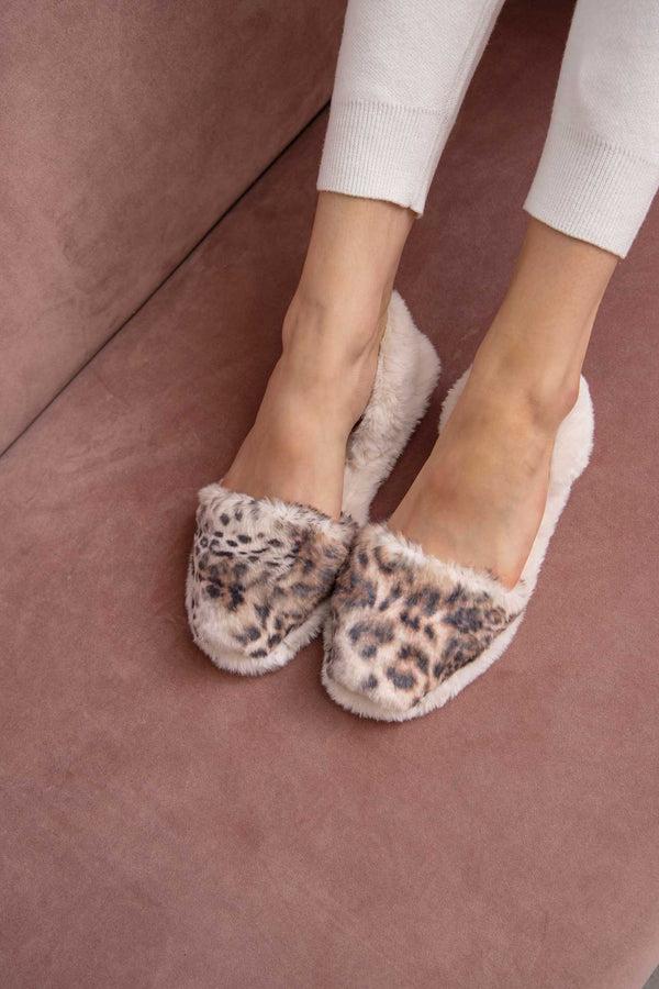 Solillas LEOPARDO CASA - Leopard Fluffy Balearic Slippers