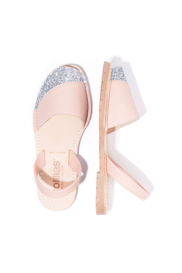 Solillas Lluna - Glitter Detail Leather Menorcan Sandals
