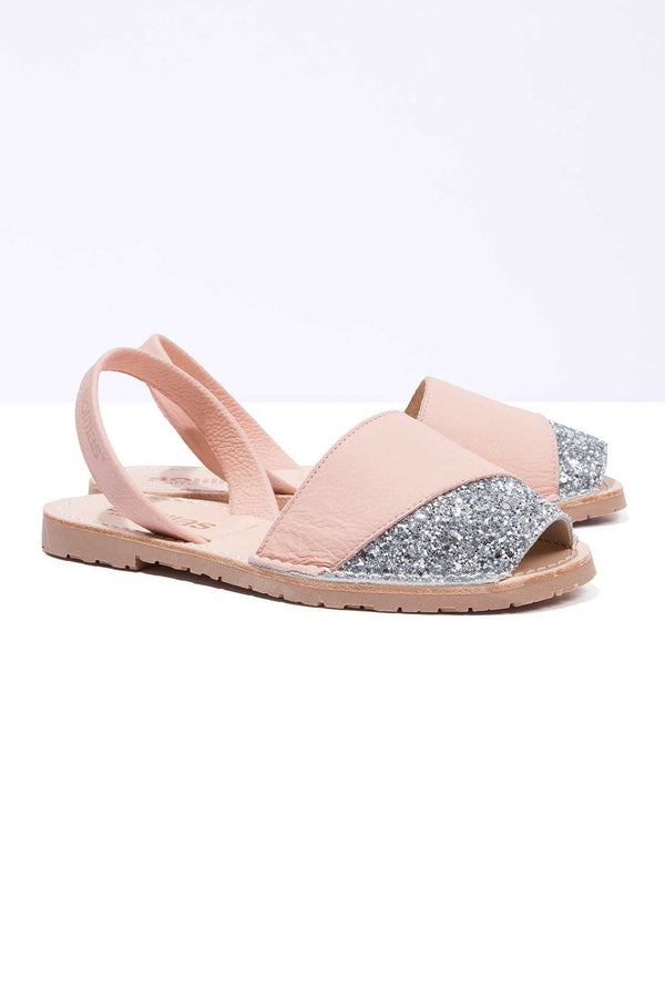 Solillas Lluna - Glitter Detail Leather Menorcan Sandals