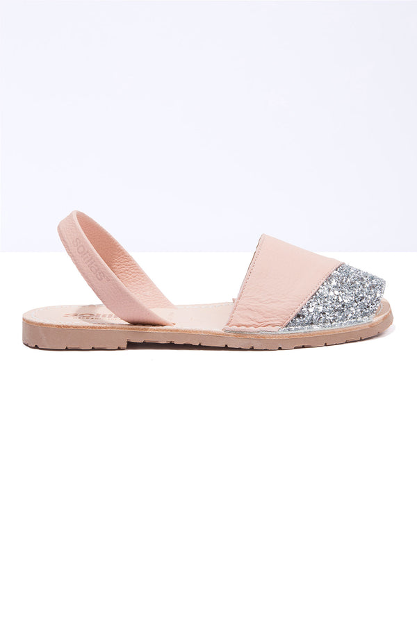 Solillas Lluna - Glitter Detail Leather Menorcan Sandals