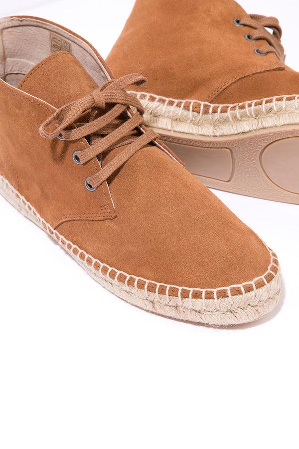 Solillas MADERA - Espadrille Ankle Boots In Tan Suede
