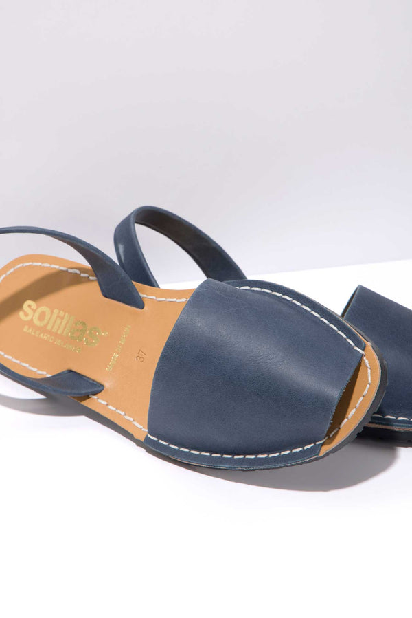Solillas MARINA ORIGINAL - Navy Leather Menorcan Sandals
