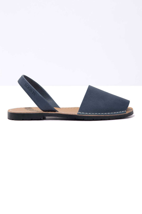 Solillas MARINA ORIGINAL - Navy Leather Menorcan Sandals