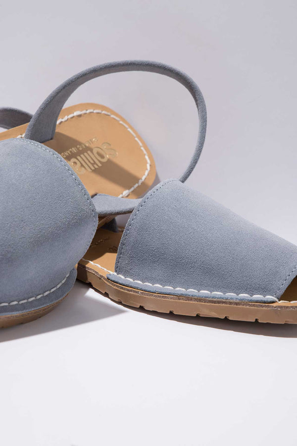 Solillas Mola - Original Menorcan Sandals In Blue Suede