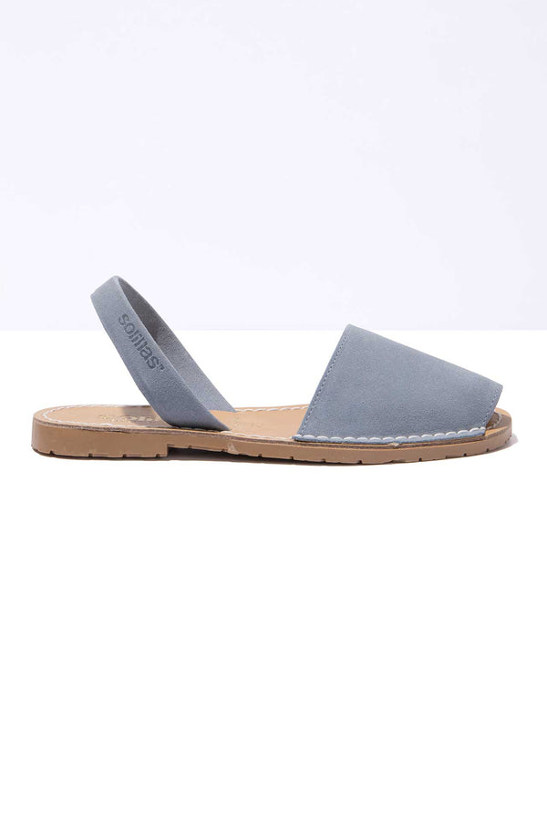 Solillas Mola - Original Menorcan Sandals In Blue Suede
