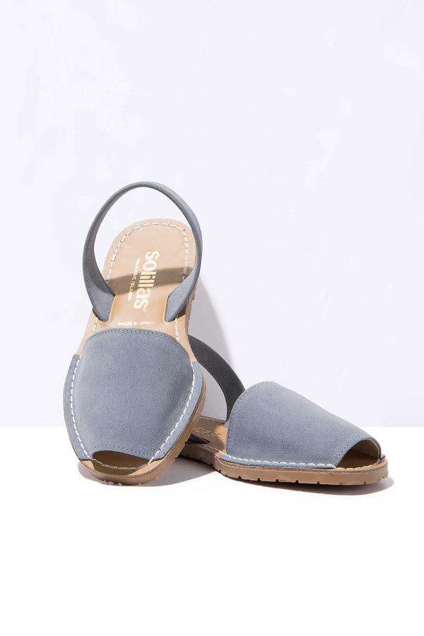 solillas Mola - Original Menorcan Sandals in Blue Suede