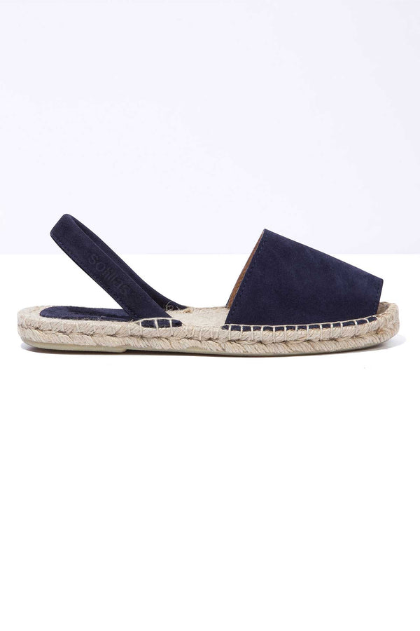 Solillas NAVY ESTRELLA - Navy Suede Espadrille Menorcan Sandals