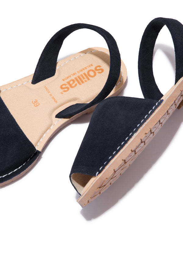 solillas Noche Mimoso - Original Menorcan Sandals in Black Leather