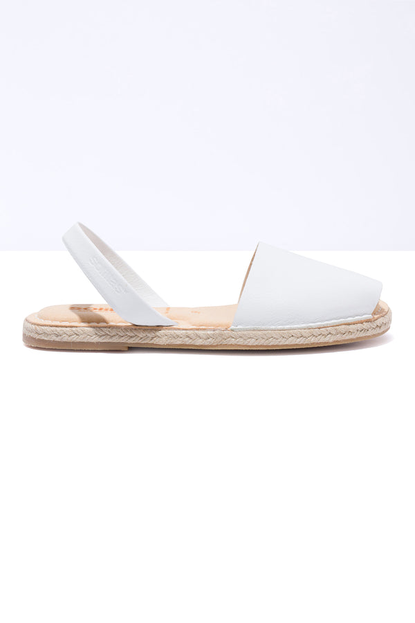 Solillas Palido Mimoso - Espadrille Menorcan Sandals In White Leather
