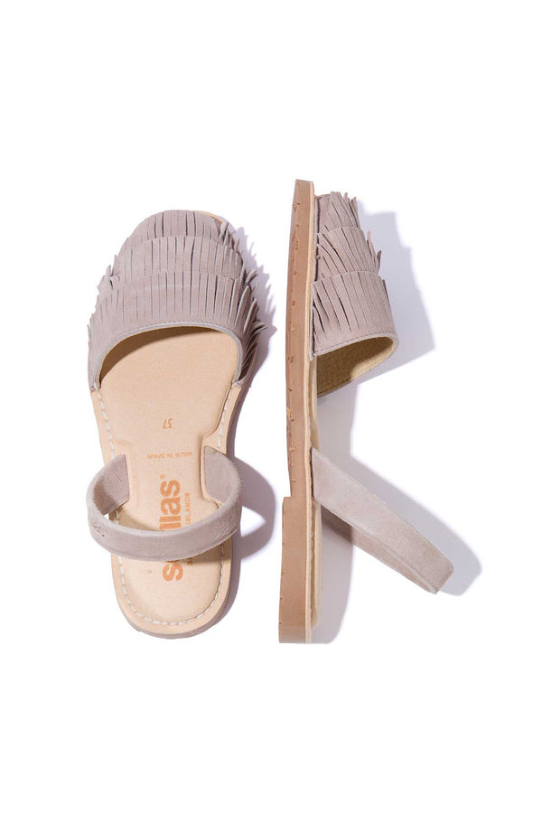 solillas Pedra Franja Mimoso - Fringe Detail Leather Menorcan Sandals