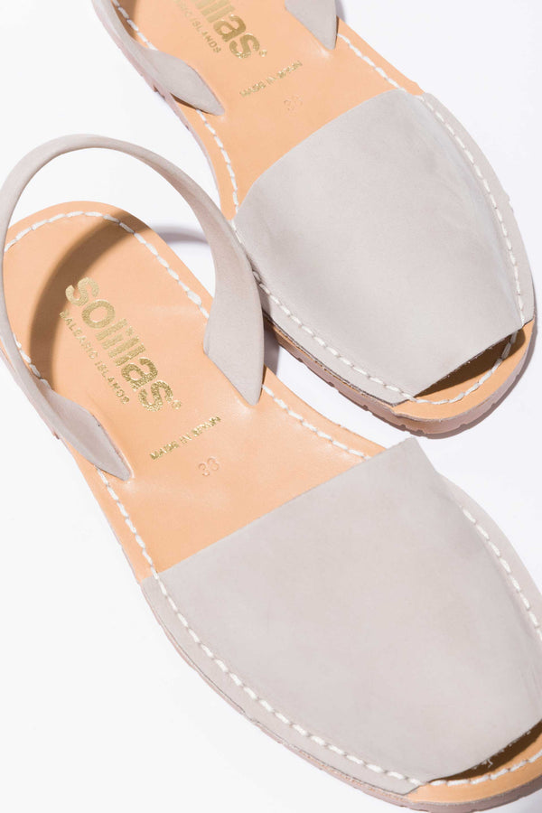 Solillas PEDRA - Grey Nubuck Leather Original Menorcan Sandals