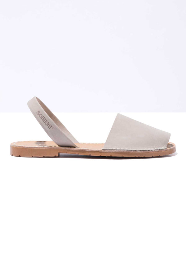 Solillas PEDRA - Grey Nubuck Leather Original Menorcan Sandals