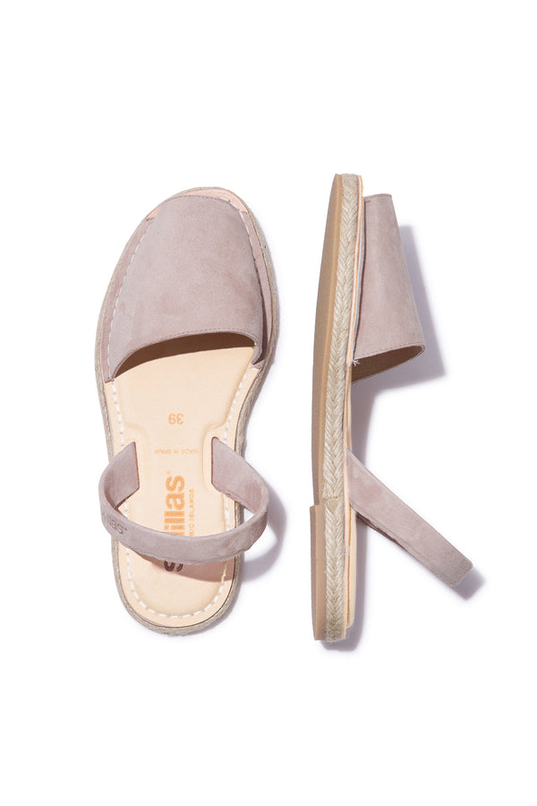 solillas Pedra Mimoso - Espadrille Menorcan Sandals in Grey Leather