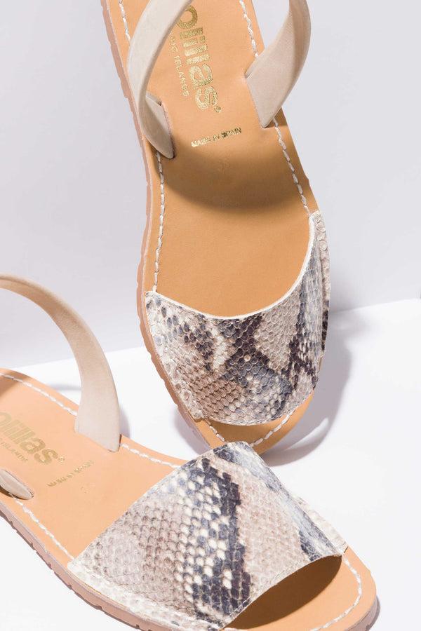 solillas PYTON FRESCA - Snake Effect Leather Menorcan Sandals solillas PYTON FRESCA - Snake Effect Leather Menorcan Sandals