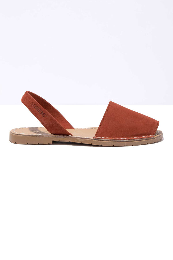 Solillas ROJA - Terracotta Red Suede Menorcan Sandals