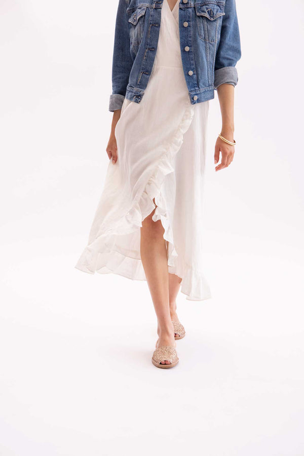 Solillas ROSE GOLD GLITTER - Metallic Glitter Leather Menorcan Sandals