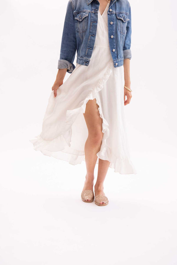 Solillas ROSE GOLD GLITTER - Metallic Glitter Leather Menorcan Sandals